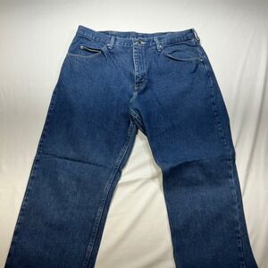 Wrangler Relaxed Fit Blue Denim Jeans Mens Size 36x30 Classic Everyday Style